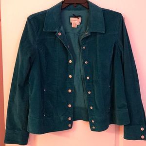 Live a Little Turquoise Corduroy Jacket  XL